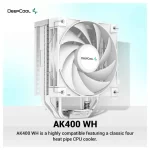 Disipador CPU DEEPCOOL AK400 WH Blanco 220W TDP