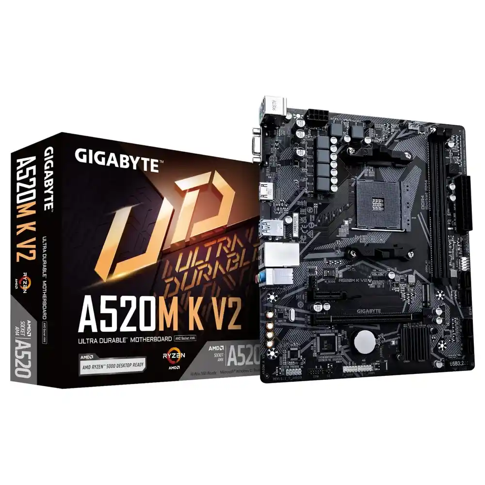 Placa Madre GIGABYTE A520M K V2 AM4 DDR4