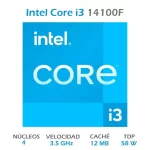 Procesador INTEL Core i3-14100F 14va Gen 4 Núcleos LGA1700 - Imagen 2